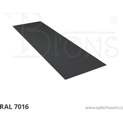 Brons Rovinný plech 600 x 2000 mm tmavě šedá