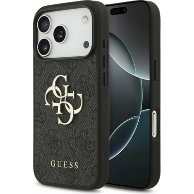GUESS PU 4G Metal Logo Заден Калъф за iPhone 17 Pro Сив Guess | Siv | МЪЖЕ | UNI
