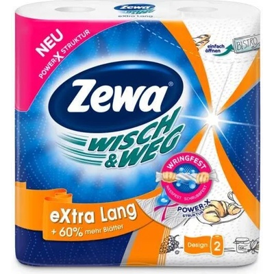 Zewa Wisch & Weg Extra Long Design кухненска ролка 2 бр