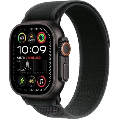 Apple Watch 49 mm čierny Trailový ťah M/L vyhotovenie z čierneho titánu MYQ63ZM/A