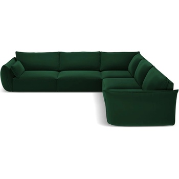 Mazzini Sofa Тъмнозелен кадифен ъглов диван Vanda - Mazzini Sofas (MAZ_COR_51_F1_VANDA3)