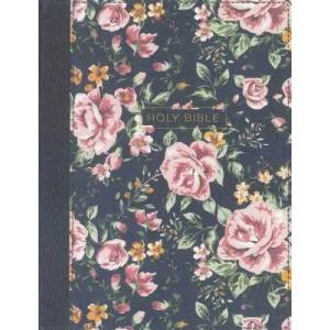 NKJV, Journal the Word Bible, Cloth Over Board, Gray Floral, Red Letter Edition, Comfort Print: Reflect, Journal, or Create Art Next to Your Favorite (ISBN: 9780785218425)