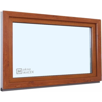 KNIPPING Plastové okno - 70 AD, 1200x900 mm, S, zlatý dub Sklo: čiré, Barva, imitace: zlatý dub/bílá (jednostranně)