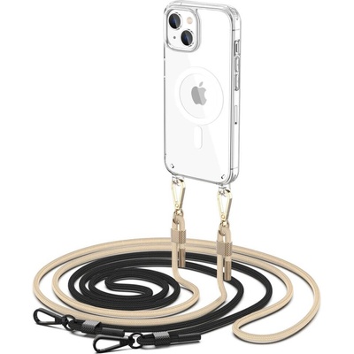Tech-Protect Magsafe Калъф с Връзка за iPhone 15, Tech-Protect FlexAir Chain Case, Прозрачен (9490713936801)