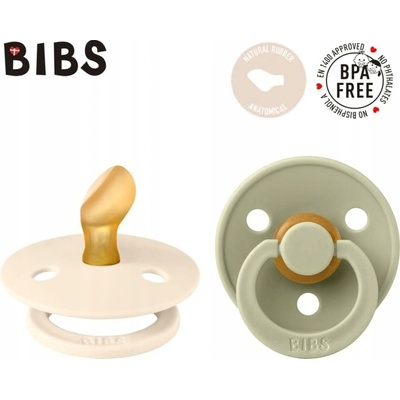 Bibs Colour anatomické cumlíky kaučuk 2ks Ivory Sage