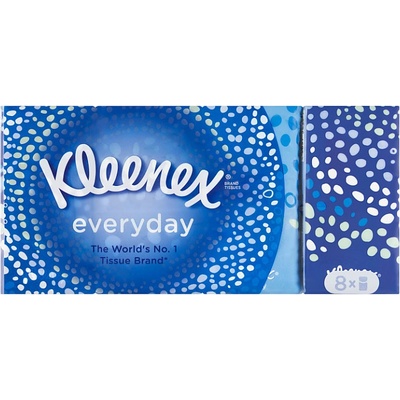 Kleenex Everyday papírové kapesníky 3-vrstvé 8 x 8 ks – Zboží Dáma