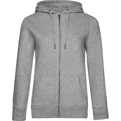 B&C Queen Zipped Hood sivá heather