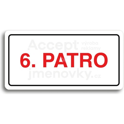 ACCEPT Piktogram 6. PATRO - bílá tabulka - barevný tisk