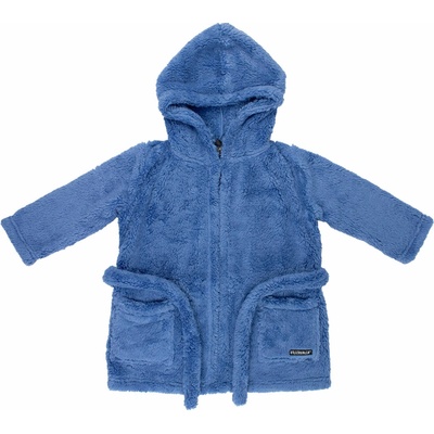 Dětský měkoučký župan s kapucí Villervalla modrý NAUTIC