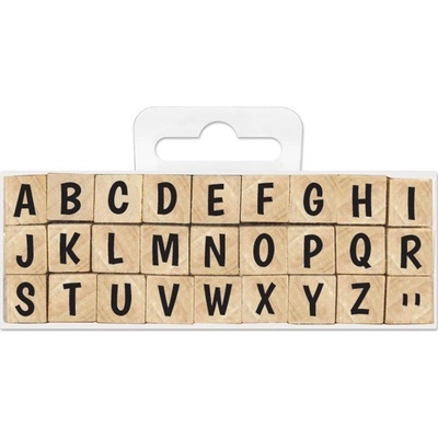 Aladine Dřevěná razítka Aladine, 27 ks - Abeceda, 0,85 cm – Sleviste.cz