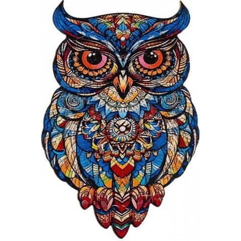 Kruzzel 24551 Drevené puzzle sova, 177 ks