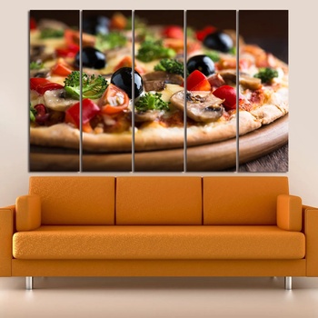 Vivid Home Декоративни панели Vivid Home от 5 части, Храна, PVC, 110x65 см, 2-ра Форма №0900