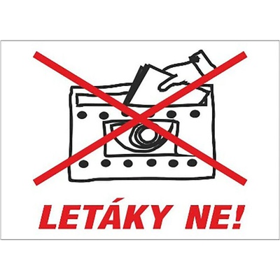 samolepka - LETÁKY NE ! 70x50mm