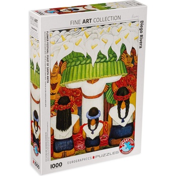EUROGRAPHICS Пъзел Eurographics от 1000 части - Фестивал на цветята, Диего Ривера (EG60000798)