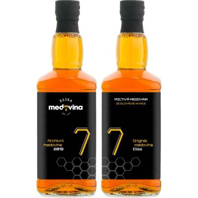 Medovina Elisa dárek k 77. narozeninám 11% 2 x 0,5 l
