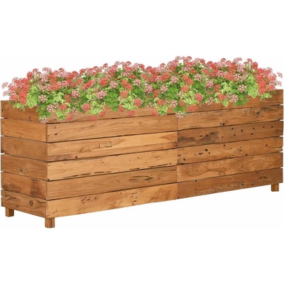 vidaXL Vyvýšený záhon 150x40x55 cm recyklované teakové dřevo a ocel