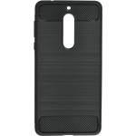 Forcell Противоударен Силиконов Калъф за Nokia 5.1, Forcell Carbon Case, Черен (5903396027482)