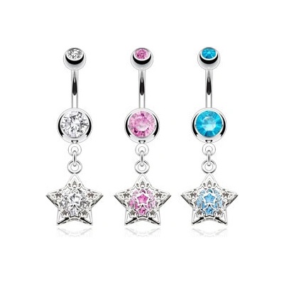 Marre piercing do pupíku hvězdička HWNSB1012