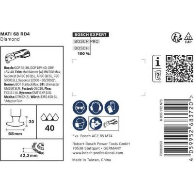 Bosch EXPERT StarlockMax MATI 68 RD4 2.608.902.083 Rohový list EXPERT MATI 68 RD4, 68 × 30 mm, 10 ks