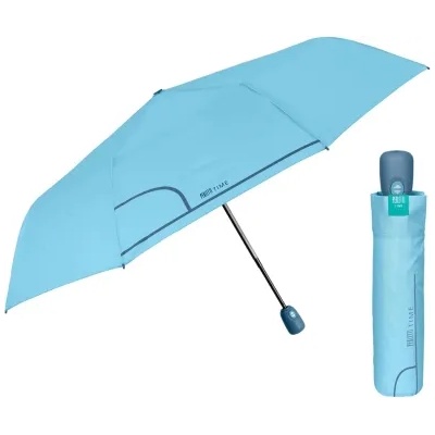 Дамски автоматичен Open-Close чадър Perletti Time 26294, Светлосин