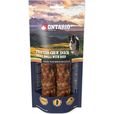 ONTARIO Žuvacia rolka malá Proteín hovädzí 2 ks 12,7 cm