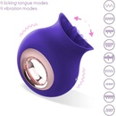Action No. TwentyFive Licking Tongue Ergonomic Clitoris Massager Purple