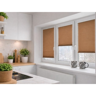 Zebra-shop Plissé Lux Simple PP156 121 x 111-150 cm SV.HNĚDÁ