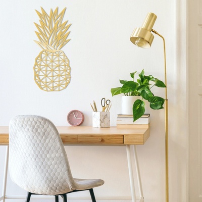 ASIR Nástěnná dekorace kov ANANAS zlatý 22 x 55 cm