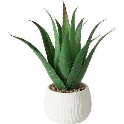Boltze Home Umělá rostlina aloe v květináči MONDRAGO, 29 cm zelená