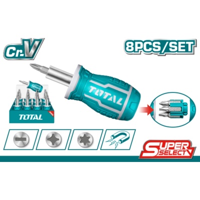 TOTAL Комплект отвертка с битове total, 8 в 1 (tl tacsds0706)