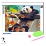 Rila Crafts Диамантена мозайка - гоблен Rila Crafts, 30х40см, Панда (R1-12P) - technomani