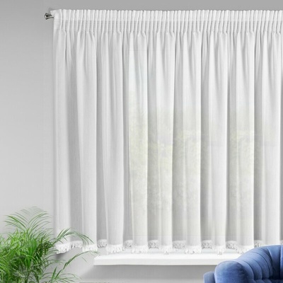 Takoy Záclona ELENA z etamínu zakončená fantazijnou aplikáciou 300 x 150 cm-HF-440472 | 300 x 150 cm