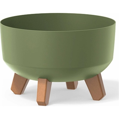 PROSPERPLAST Kvetináč GRACIA LOW 28,5 cm zemito zelený