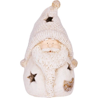 MagicHome Postavička Vianoce Santa guľa keramika 30 cm