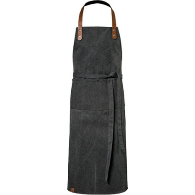 Exner Dlouhá pracovní zástěra s laclem EX198 Black Washed