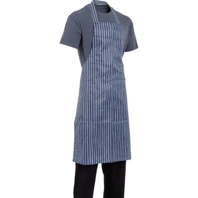 Whites Chefs Clothing voděodolná náprsní zástěra pruhovaná červenobílá