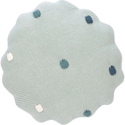 Lassig Плетена възглавница Lassig - Dots, 25 х 25 cm, мента (4042183406640)