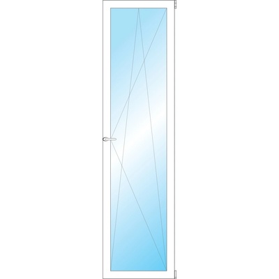 OKNA HNED Plastové okno 60x209 cm (600x2090 mm) bílé otevíravé a sklopné pravé
