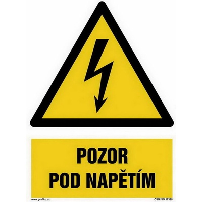 Pozor - pod napětím, fólie 148x105, W012-11.SC