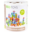 Eco Toys Dřevěné kostky Městečko II 100 ks