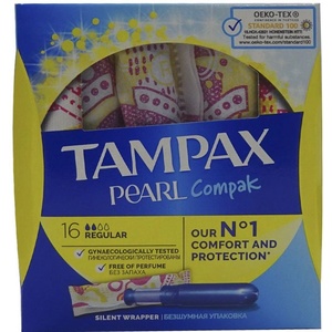 Tampax Тампони с апликатор Tampax - Normal Pearl, 16 броя