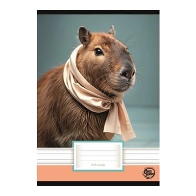 OPTISCHOOL Zošit zošitý formát A5 linkovaný 4. 8. ročník Capybara