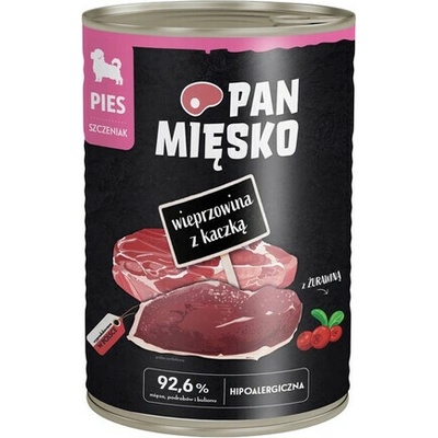 Pan Mięsko Bravčové s kačicou pre šteniatka 400 g