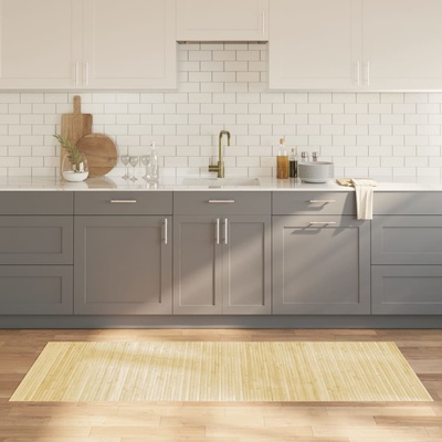vidaXL Килим, правоъгълен, светъл натурален, 80x200 см, бамбук (376777)