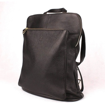 Kožený batoh/crossbody kabelka 7750 černá