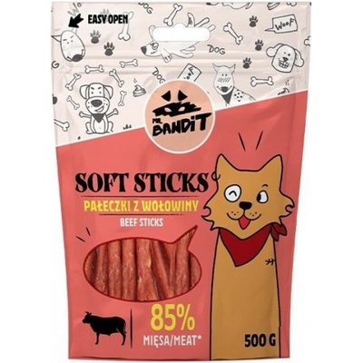 VetExpert Mr. Bandit SOFT STICKS Beef sticks - лакомство за кучета, меки ленти с говеждо месо, 500 гр - Полша