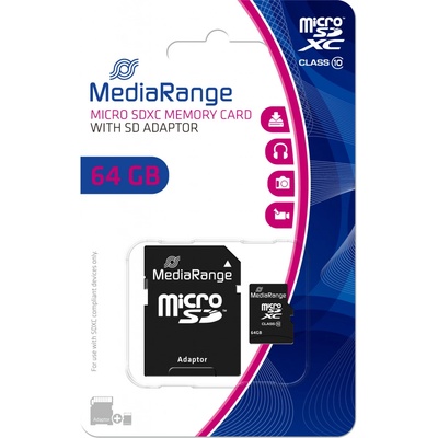 Mediarange microSD 64 GB Class 10 MR955