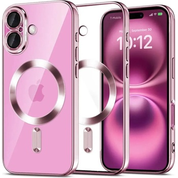 Tech-Protect Калъф Tech-Protect MagFlex MagSafena за iPhone 16 - прозрачен / розов (5906302380978)