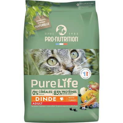 Pro-Nutrition PureLife Adult суха храна за котки - пуешко 8 кг