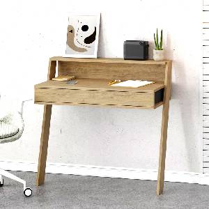 TopMebel Офис бюро Cowork TopMebel от меламин в цвят дъб 94x50x91cm